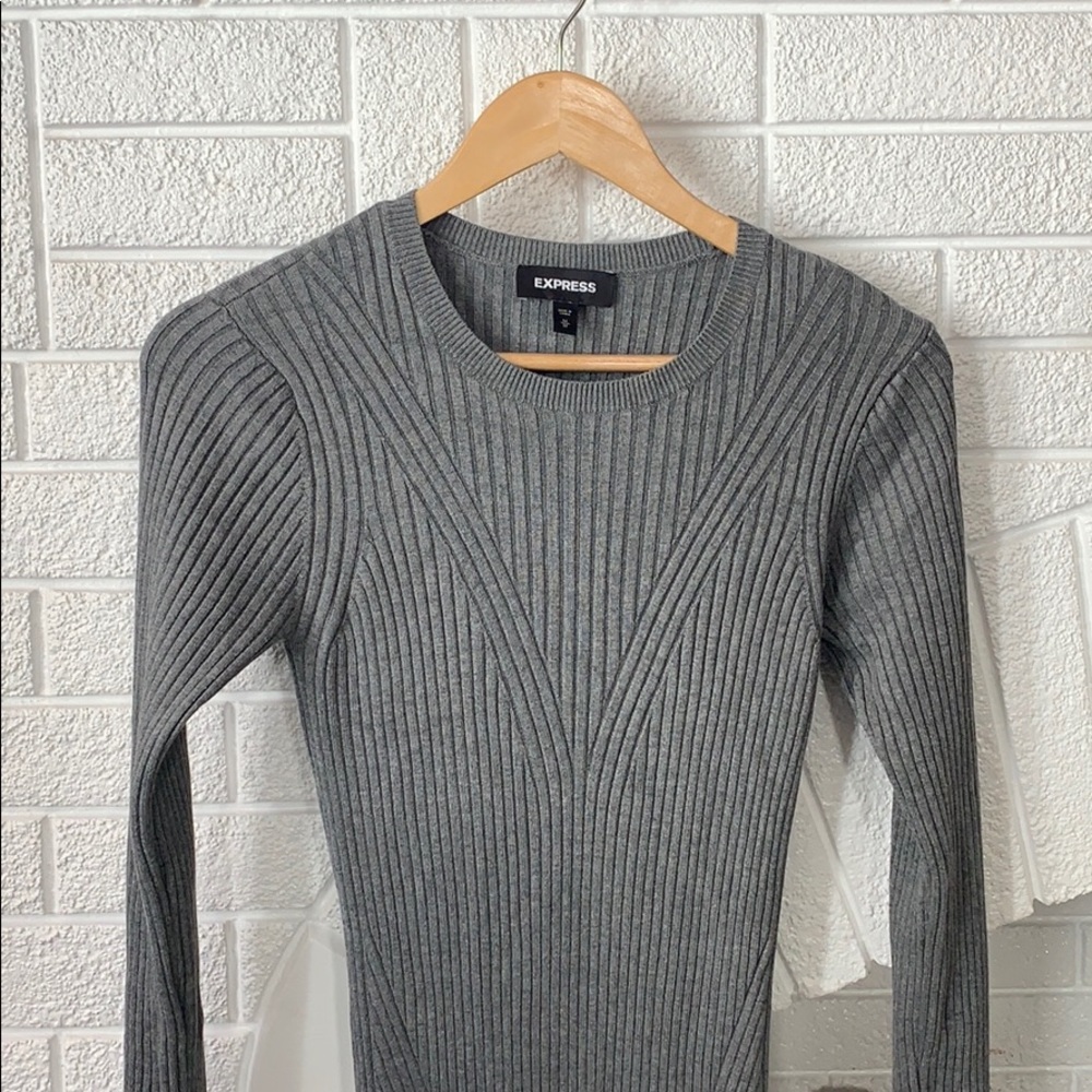 Express gray sweater dress (M)